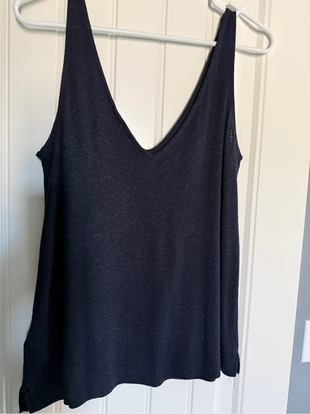 H&M Linen Blend Tank size Small Dark Navy - Picture 1 of 4